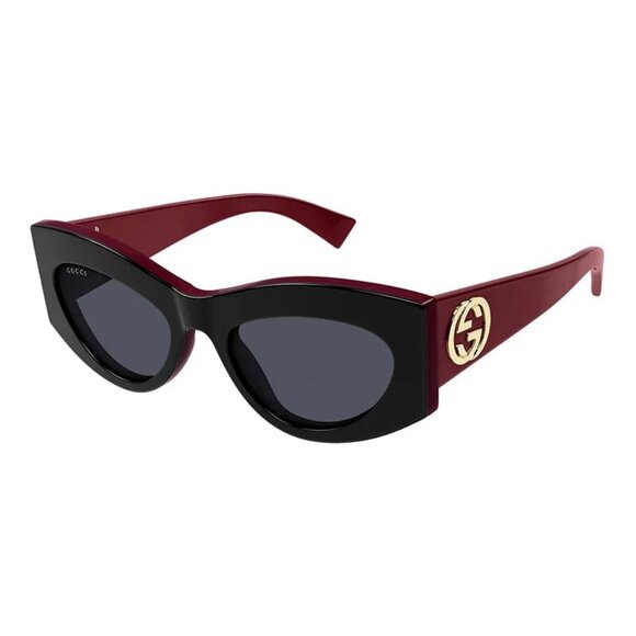 NEW GUCCI SUNGLASSES BLACK RED WOMEN EYEWEAR GUCCI GG1843S 006 - Picture 1 of 4